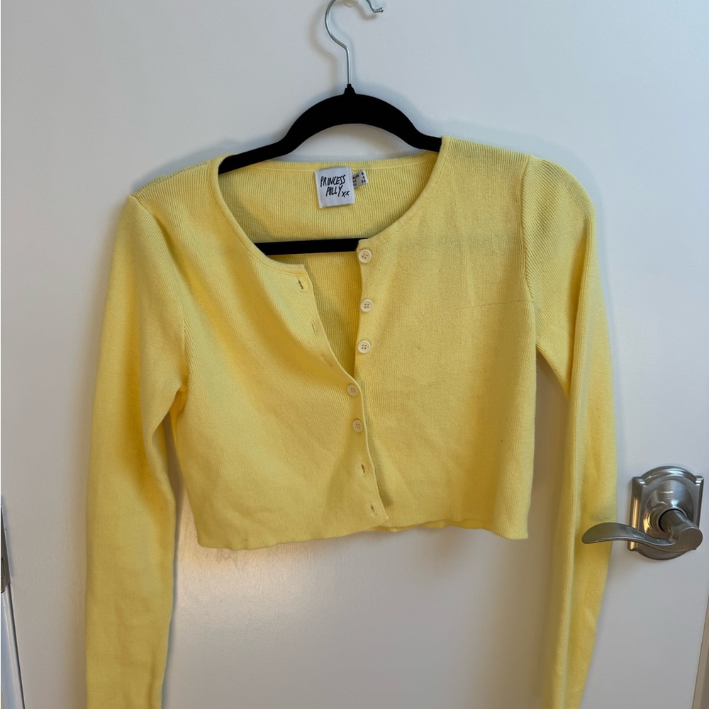 Princess Polly Yellow Cardigan